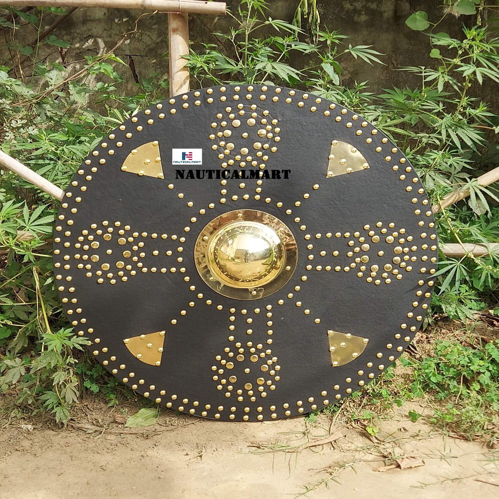 Nautical-Mart Wooden Round Viking Shield Legacy Battle Shield
