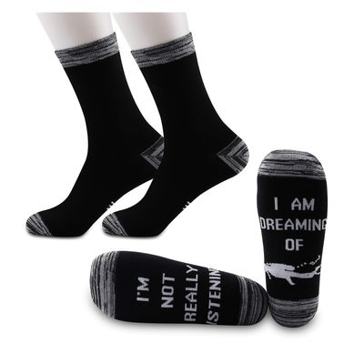 JXGZSO 2 Pairs Scuba Diver Gift Im Not Really Listening I Am Dreaming Of Diving Socks(Dreaming Of Diving)