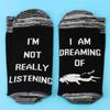 JXGZSO 2 Pairs Scuba Diver Gift Im Not Really Listening I Am Dreaming Of Diving Socks(Dreaming Of Diving) view 4