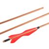 AMEYXGS 12 Pcs 33 inch Archery Bamboo Arrows Traditional Hunting Practice Target Arrow with 5" Turkey Feathers Fletching for Recurve Bow Longbow (Red) view 4