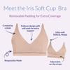 Bleuet Iris Soft Cup Bra  Wireless First Bra for Teens & Tweens | Removeable Pads, Adjustable Straps, V-Neck Pullover view 2