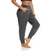 DIBAOLONG Womens Yoga Sweatpants Comfy Lounge Pajama Pants Loose Harem Workout Joggers Pants with Pockets Charcoal Gray M view 2