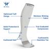 BLU HORN Knee High Compression Socks 15-20 mmHg - Everyday Use Improves Blood Circulation, Relieves Pain & Swelling (S/M, Gray (1-Pair)) view 2