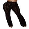 lovecarnation Womens Sexy Hollow Out Crochet High Waist Mesh Beach Bikini Swimsuits Cover Up Pants Black XL Z0027 view 1