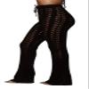 lovecarnation Womens Sexy Hollow Out Crochet High Waist Mesh Beach Bikini Swimsuits Cover Up Pants Black XL Z0027 view 2