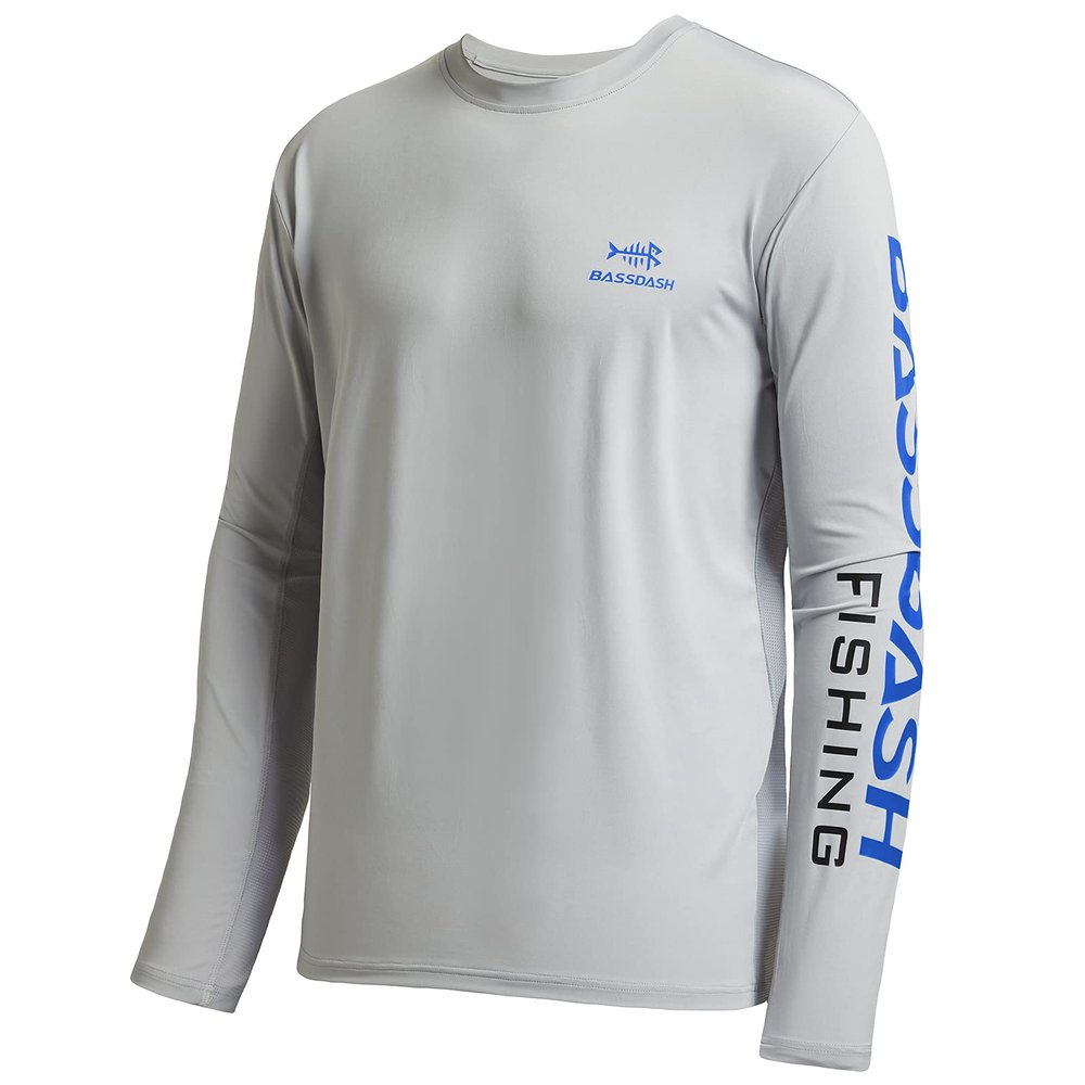 BASSDASH Fishing T Shirts for Men UV Sun Protection UPF 50+ Long Sleeve Tee T-Shirt