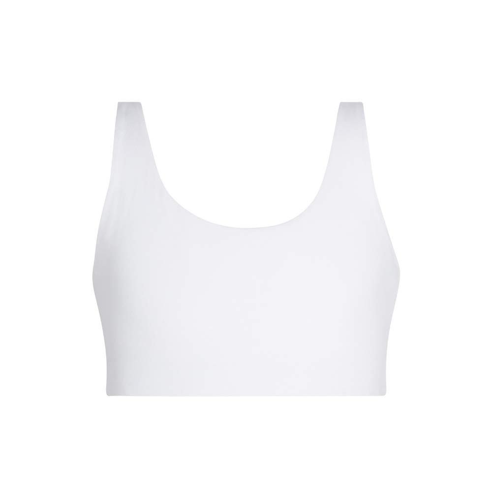 Bleuet Aster Tank Bra, Girls Reversible First Bra (White, Size 10)