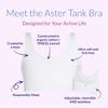 Bleuet Aster Tank Bra, Girls Reversible First Bra (White, Size 10) view 2