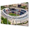 Macombs Dam Park, New York - The Famous Yankee Stadium with Downtown NY in the Background Pictures for Living Room 3 Piece Canvas Wall Art Modern Artwork Home Decor Stretched Ready to Hang, 36"Wx24"H view 1