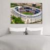 Macombs Dam Park, New York - The Famous Yankee Stadium with Downtown NY in the Background Pictures for Living Room 3 Piece Canvas Wall Art Modern Artwork Home Decor Stretched Ready to Hang, 36"Wx24"H view 2
