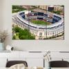 Macombs Dam Park, New York - The Famous Yankee Stadium with Downtown NY in the Background Pictures for Living Room 3 Piece Canvas Wall Art Modern Artwork Home Decor Stretched Ready to Hang, 36"Wx24"H view 3