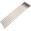 AMEYXGS 6/12x Archery Bamboo Arrows Traditional Hunting Arrows 5" Turkey Feathers for Target Practice Recurve Bow Longbow Outdoor Shooting (Black, 12pcs) view 2