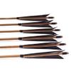 AMEYXGS 6/12x Archery Bamboo Arrows Traditional Hunting Arrows 5" Turkey Feathers for Target Practice Recurve Bow Longbow Outdoor Shooting (Black, 12pcs) view 4