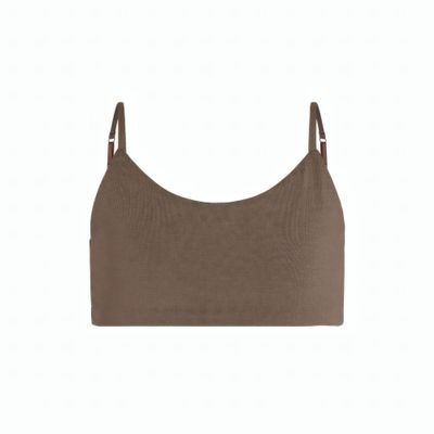 Bleum Neutral Training Bra - First Bra with Ultra Soft Cotton Fabric, Reversible Design for Teens (8, Chocolate-Rose)