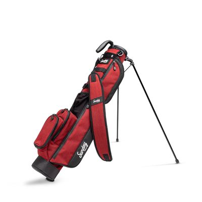 The Original Sunday Golf Loma Bag  Lightweight Golf Bag with Strap & Stand, Easy to Carry Pitch n Putt Stand Bag for Driving Range, Par 3 & Executive Courses, 31 Inches (Burgundy)