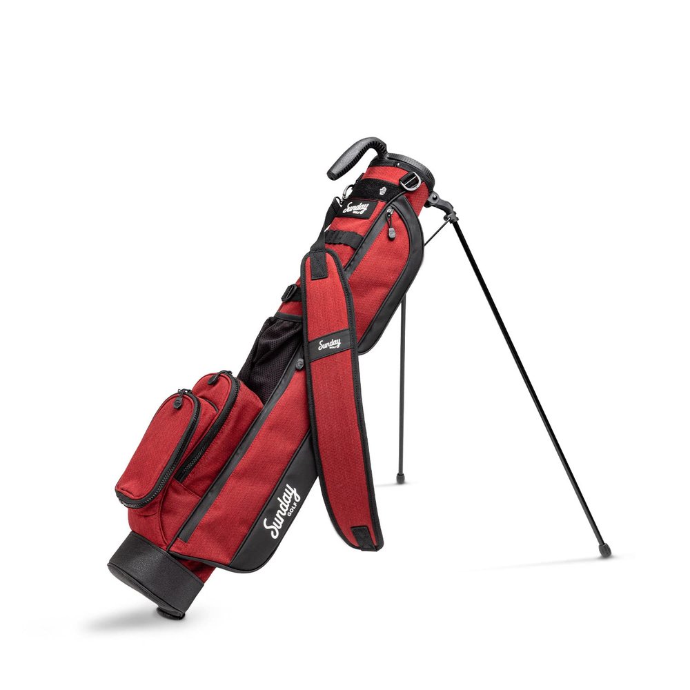 The Original Sunday Golf Loma Bag  Lightweight Golf Bag with Strap & Stand, Easy to Carry Pitch n Putt Stand Bag for Driving Range, Par 3 & Executive Courses, 31 Inches (Burgundy)