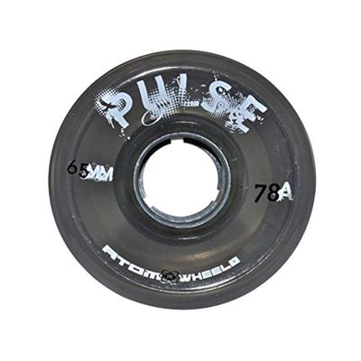 Atom Skates Quad Roller Wheels/Outdoor/Hardness 78A / 65x37 Black Pulse / 8pk