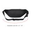 DAITET Fanny Pack Waist Pack for Men, Women, Kids - Adjustable Belt, Waterproof Travel & Running Bag (Glossy Black) view 2