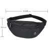 DAITET Fanny Pack Waist Pack for Men, Women, Kids - Adjustable Belt, Waterproof Travel & Running Bag (Glossy Black) view 3