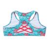 Yeeye Kids Girls Digital Printed Racer Cutout Back Sports Athletic Bra Top Gym Yoga Dance Shirts Green&Red 4 view 3