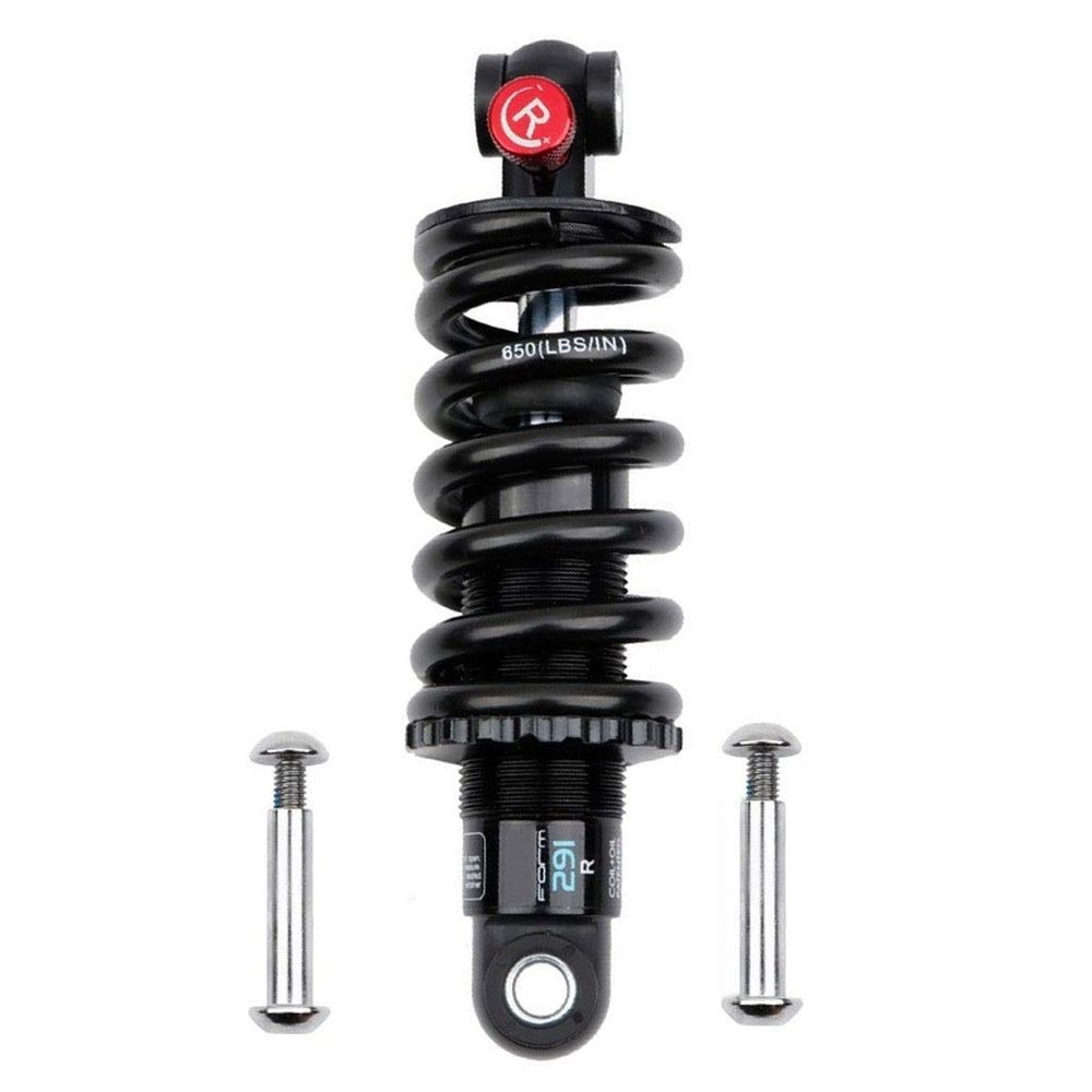 LvTu Bike Rear Shock Absorber 150mm/ 165mm, Soft Tail Damper Spring Soft and Hard Adjustable Damping - Black (Size : 165mm)