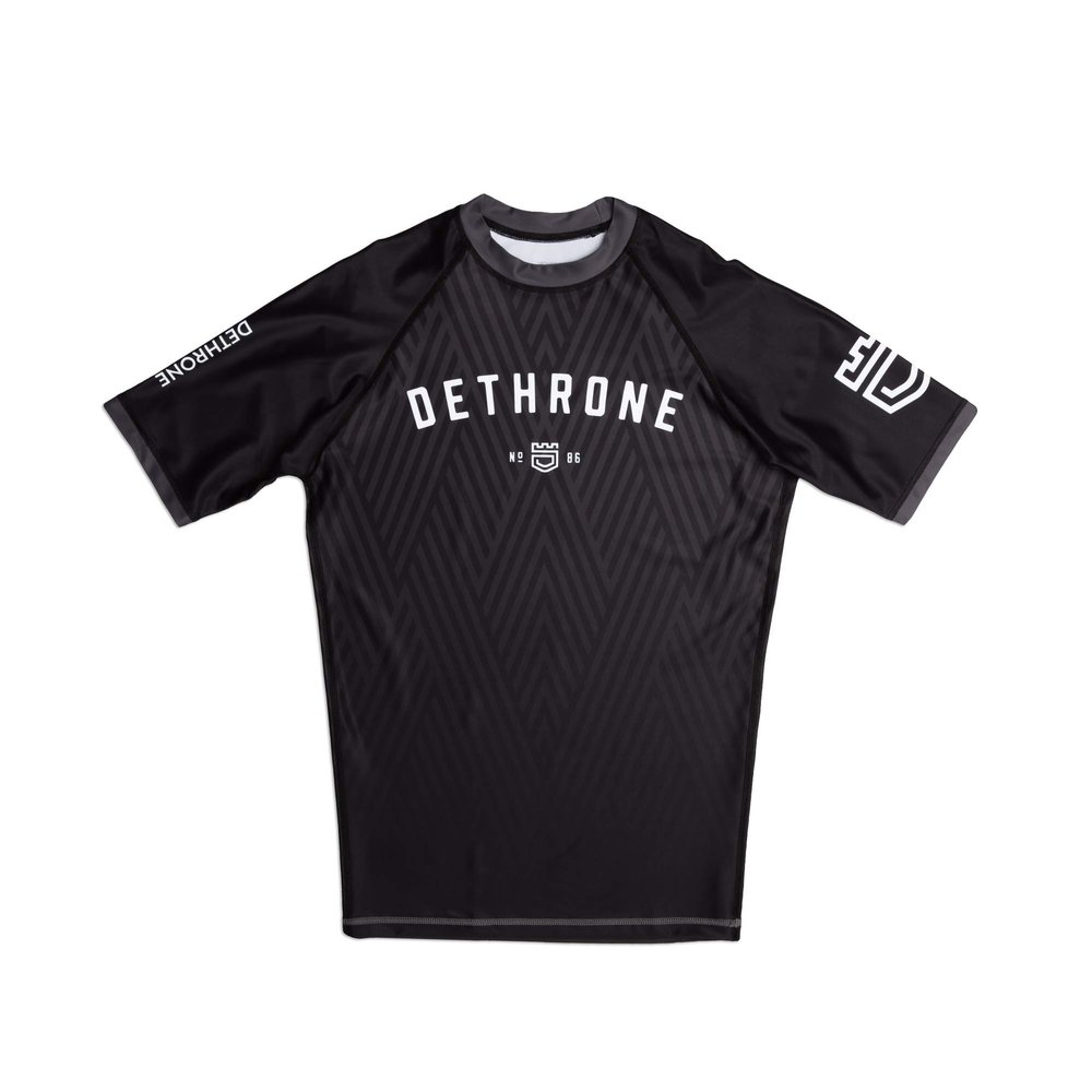 Dethrone Men's Logo Rash Guard - Black - S