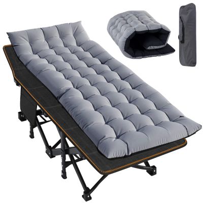 MOPHOTO Oversized Folding Camping Cot for Adults, 78" x 32" XXL Heavy Duty Sleeping Cots for Adults Portable Sleeping Bed Outdoor Camp Cot with Mattress for Home Camp Office Nap