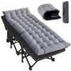MOPHOTO Oversized Folding Camping Cot for Adults, 78" x 32" XXL Heavy Duty Sleeping Cots for Adults Portable Sleeping Bed Outdoor Camp Cot with Mattress for Home Camp Office Nap view 1