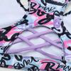 Yeeye Kids Girls Digital Printed Racer Cutout Back Sports Athletic Bra Top Gym Yoga Dance Shirts Rose Pink 4 view 4