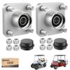 10L0L Golf Cart Front Wheel Hub Assembly 2 Pack for Club Car DS and Precedent 2003-up, Front Hub Replacement Kit 102357701 with Ball Bearing, Oil Seal & Dust Cover view 1