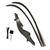 60" Black Hunter Takedown Recurve Bow 20-60 Lbs Traditional Wood Right Handed Bow American Hunting Longbow for Hunting Target Practice (Black Brown Set, 25 Lbs) view 3