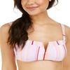 Hula Honey Juniors' Esplanade Stripe Printed V-Wire Bikini Top (Multi, Medium) view 1