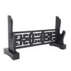BAIWANLIN Sword Holder Rack Stand Horizontal Display Samurai Katana Wakizashi Classical Hollow Out Pattern 1-3 Tiers Black,1Tier view 1