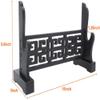 BAIWANLIN Sword Holder Rack Stand Horizontal Display Samurai Katana Wakizashi Classical Hollow Out Pattern 1-3 Tiers Black,1Tier view 2