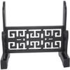 BAIWANLIN Sword Holder Rack Stand Horizontal Display Samurai Katana Wakizashi Classical Hollow Out Pattern 1-3 Tiers Black,1Tier view 4