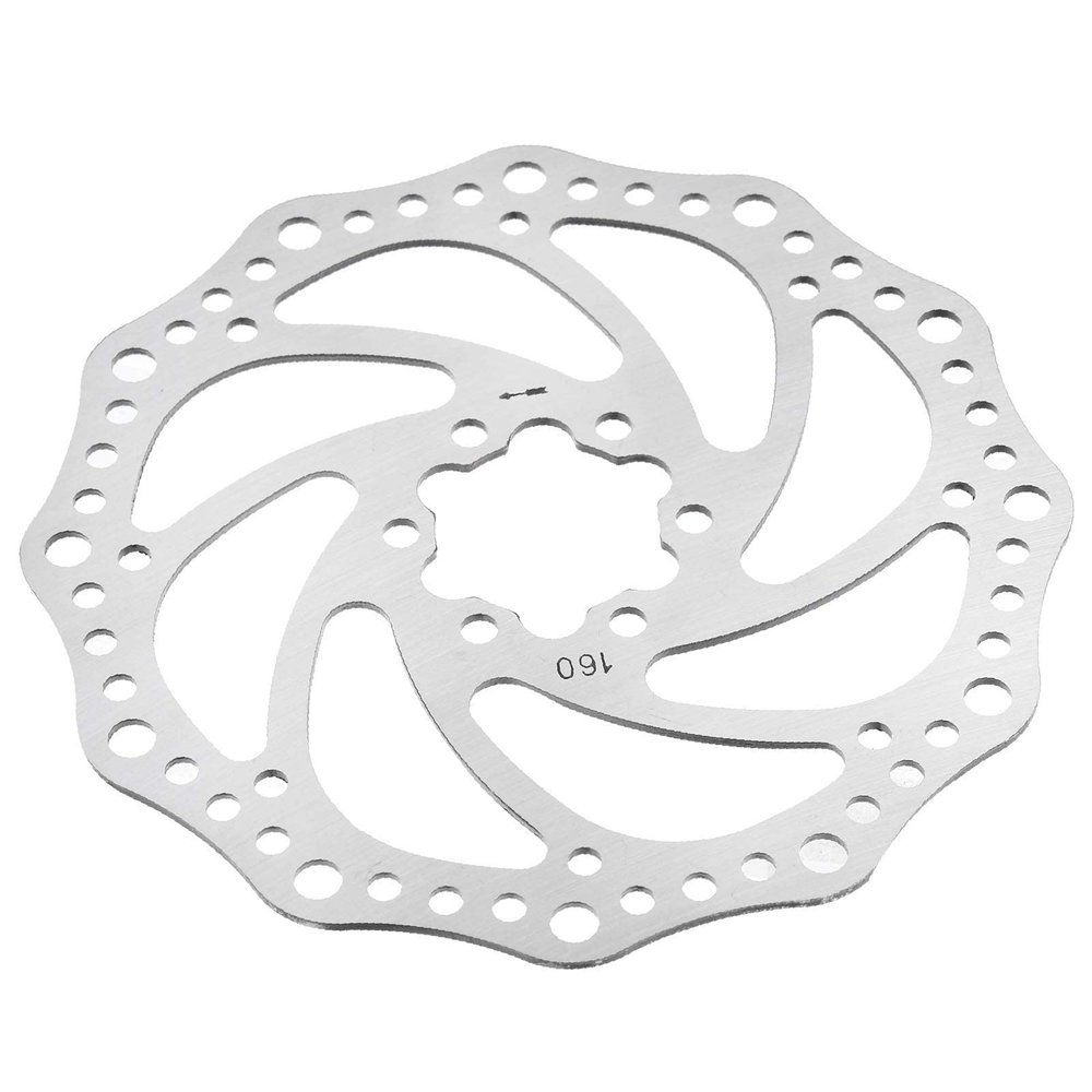 Buachois 160mm OD 34mm ID Bike Disc Brake Rotor | Stainless Steel Electric Scooter Modification Accessories for Mountain Bike Road Bicycle