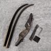 60" Black Hunter Takedown Recurve Bow 20-60 Lbs Traditional Wood Right Handed Bow American Hunting Longbow for Hunting Target Practice (Black Brown Set, 35 Lbs) view 3