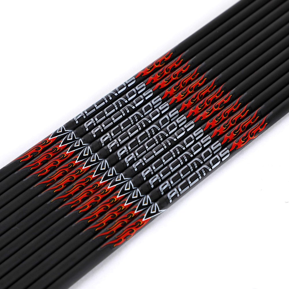 ACCMOS 300 Spine Arrow Shaft 33 Inch Arrow Shafts DIY Target Practice Arrow Shafts Hunting Arrow Shaft Carbon Arrow Tube Compound Bow Recurve Bow Adult Youth Archery Indoor Outdoor Shooting 12pc