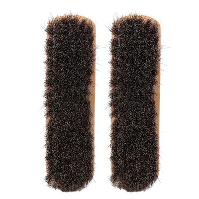 WNSC 2Pcs Oiling Polishing Tool Soft Cleaning Polishing, Leather Care Protecting Horsehair Shoe Brushes, Men&Woman Leather Items for Shoes Boots(Log Color Large)