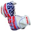 Clutch Sports Apparel American Flag Baseball & Softball Batting Gloves, Super Grip Finger Fit, Performance Mesh & Perforated Sheepskin Palm for Adults & Youth (White Leather, X-Small) view 1