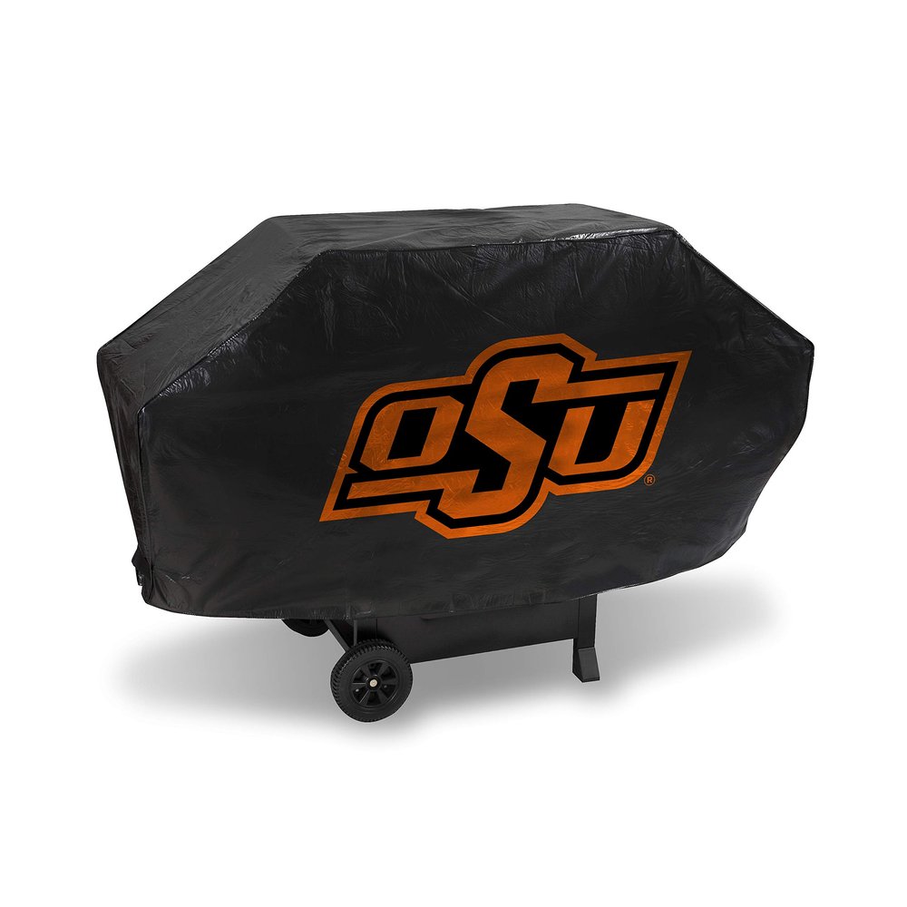 Rico Industries NCAA Oklahoma State Cowboys Deluxe Grill Cover Deluxe Vinyl Grill Cover - 68" Wide/Heavy Duty/Velcro Staps
