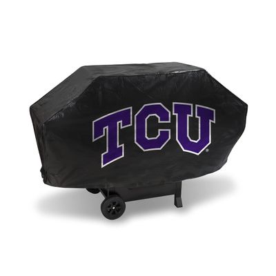 Rico Industries NCAA TCU Horned Frogs Deluxe Grill Cover Deluxe Vinyl Grill Cover - 68" Wide/Heavy Duty/Velcro Staps