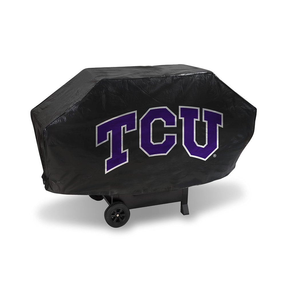 Rico Industries NCAA TCU Horned Frogs Deluxe Grill Cover Deluxe Vinyl Grill Cover - 68" Wide/Heavy Duty/Velcro Staps