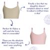 Bleuet Girls Reversible Training Bra Seamless, Ultra Soft First Bra for Teens & Tweens | Dual-Layer Bralette, Adjustable Straps, Tag-Free Comfort Light Pink view 4
