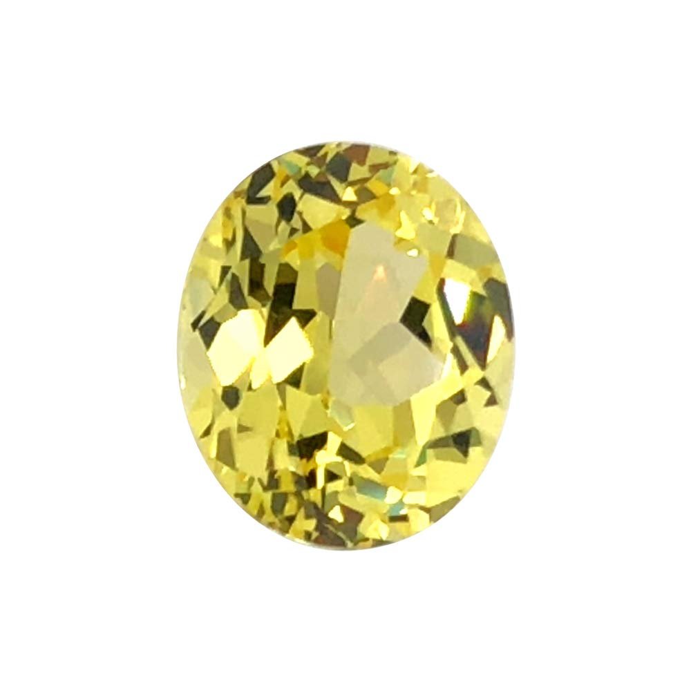 6x4 mm AAA Oval Cut Synthetic Yellow Sapphire (1 pc) Loose Gemstone