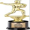 Baseball Pitcher Trophy With Engraving, 7" Gold Baseball Pitcher Trophy Award On Deluxe Round Base view 1