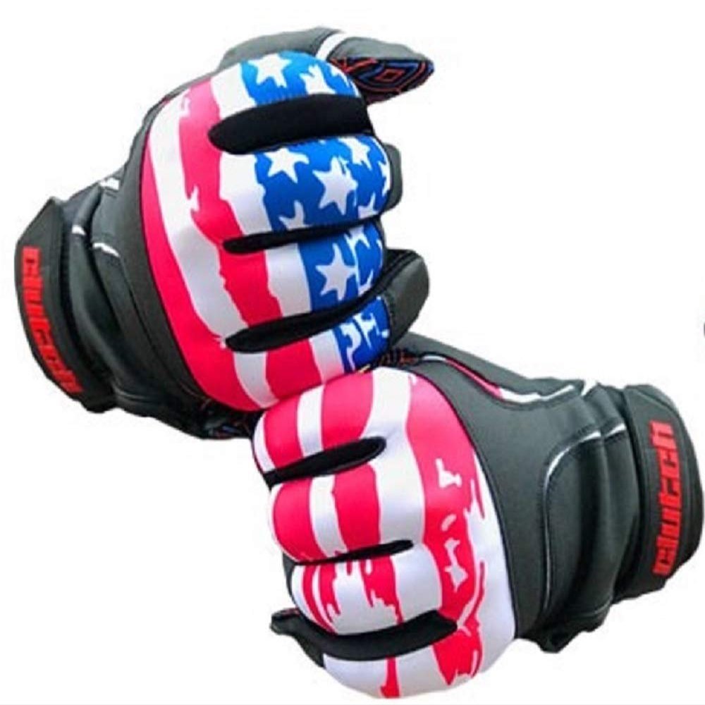 Clutch Sports Apparel American Flag Baseball & Softball Batting Gloves, Super Grip Finger Fit, Performance Mesh & Perforated Sheepskin Palm for Adults & Youth (Black Leather, X-Large)