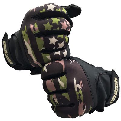 Clutch Sports Apparel American Flag Baseball & Softball Batting Gloves, Super Grip Finger Fit, Performance Mesh & Perforated Sheepskin Palm for Adults & Youth (Camo, Large)