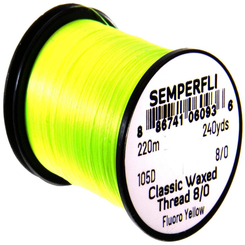 Semperfli Classic Waxed Thread 8/0 Fluoro Yellow