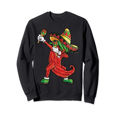 Dabbing Chili Cinco de Mayo Men Women Pepper Jalapeno Dab Sweatshirt